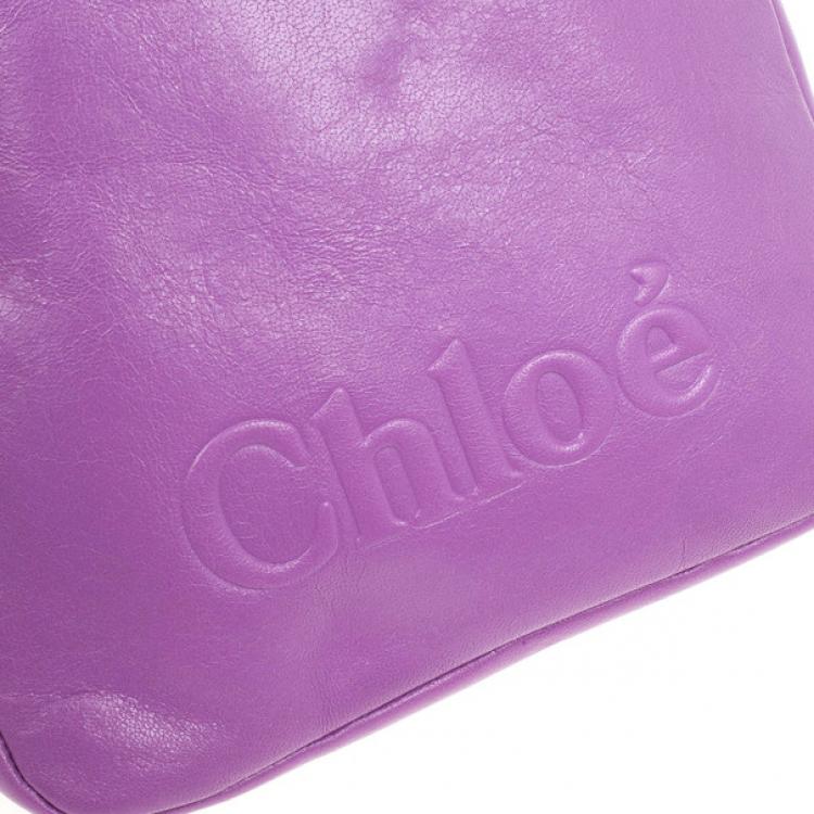 Pre Owned Chloe Purple Leather Ipad Cover