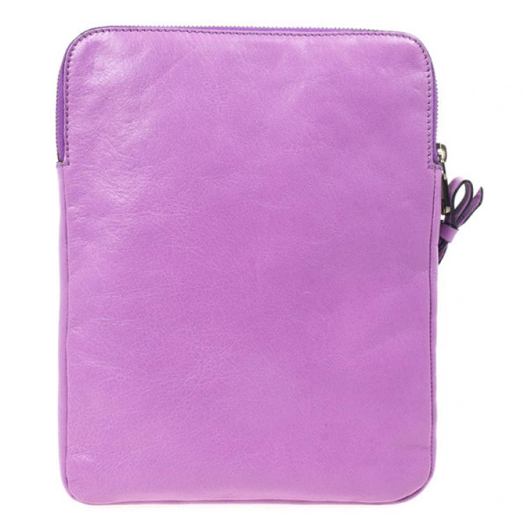 Pre Owned Chloe Purple Leather Ipad Cover