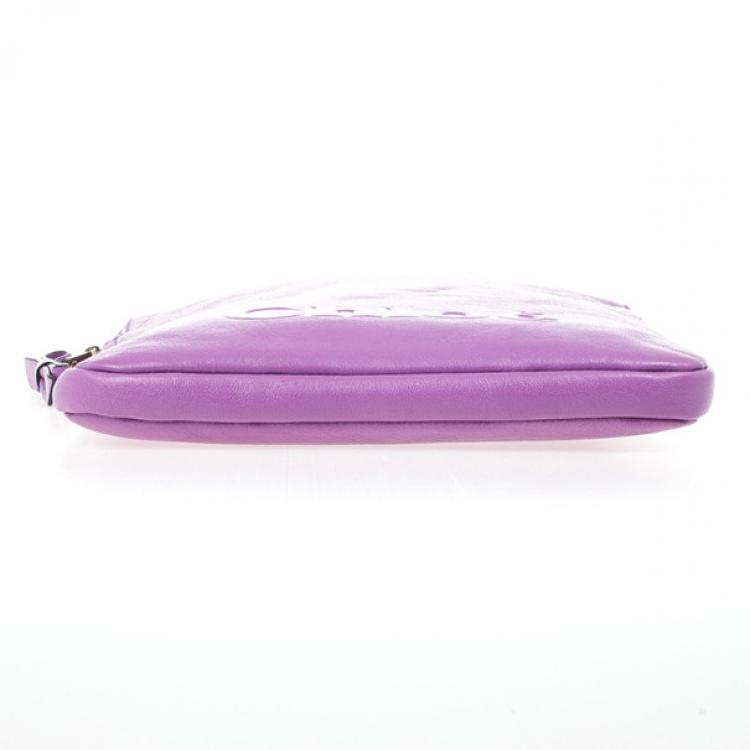 Pre Owned Chloe Purple Leather Ipad Cover