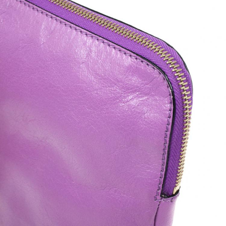 Pre Owned Chloe Purple Leather Ipad Cover