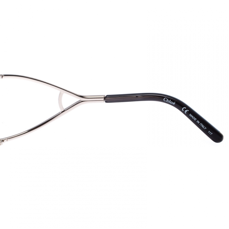 Pre Owned Chloe Silver/Grey Jackson Oversize Sunglasses