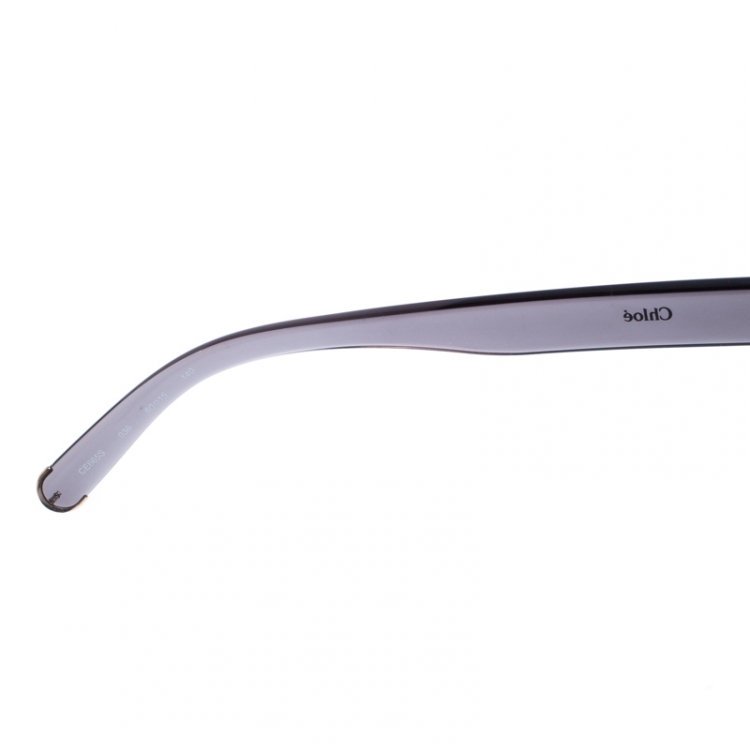 Pre Owned Chloe Clear Dark Grey Gradient CE665S Browline Sunglasses