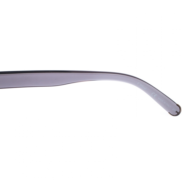 Pre Owned Chloe Clear Dark Grey Gradient CE665S Browline Sunglasses