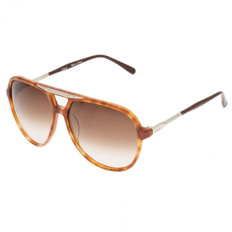 Pre Owned Chloe Brown Oversized Aviators