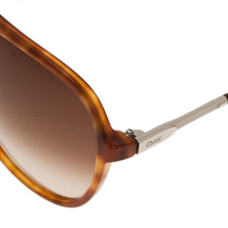 Pre Owned Chloe Brown Oversized Aviators