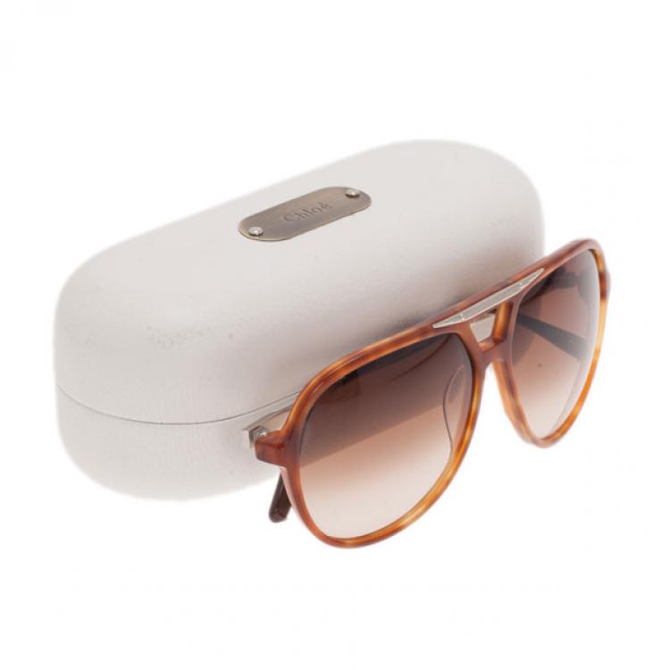 Pre Owned Chloe Brown Oversized Aviators