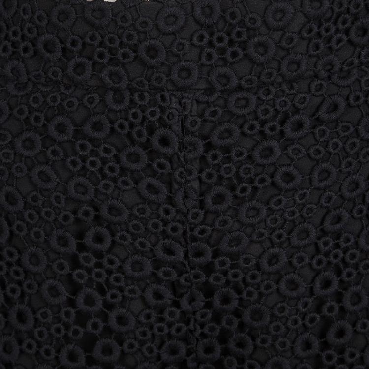 Pre Owned Chloe Black Lace High Waist Shorts S