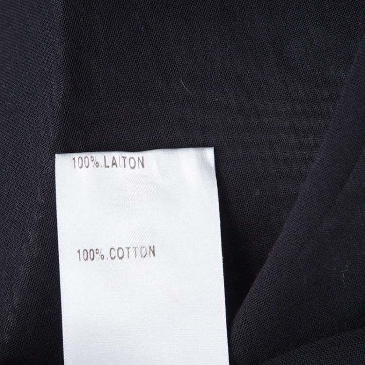 Pre Owned Chloe Black Cotton Voile Metal Sequin Embellished Long Sleeve Sheer Top M
