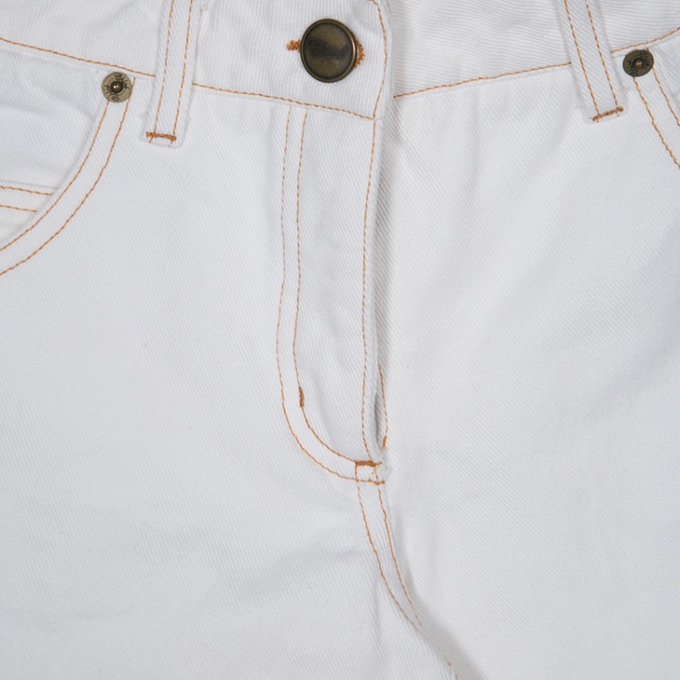 Pre Owned Chloe Off White Flared Bottom Jeans S