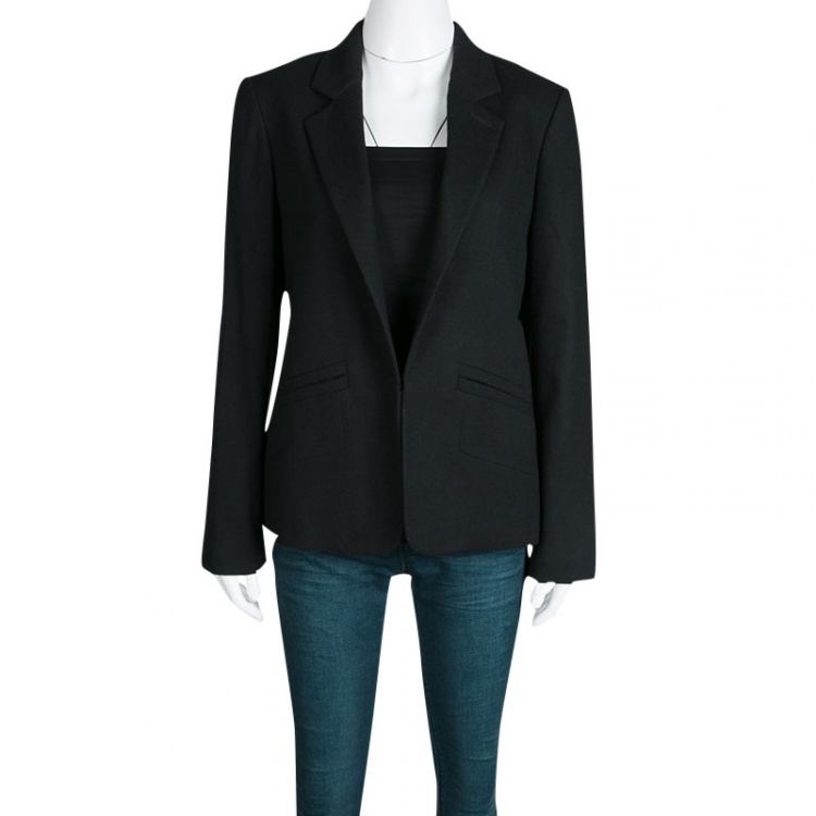 Pre Owned Chloe Black Wool Tailored Blazer S