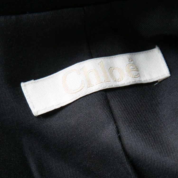Pre Owned Chloe Black Wool Tailored Blazer S