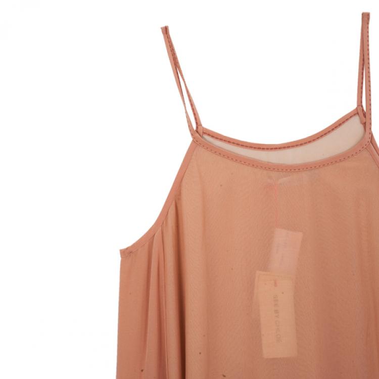 Pre Owned See By Chloe Midi Ruffled Hem Dress L