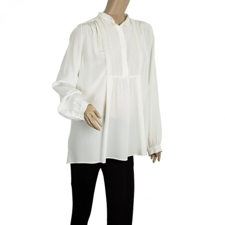 Pre Owned Chloe Long Sleeve Yoke Top M