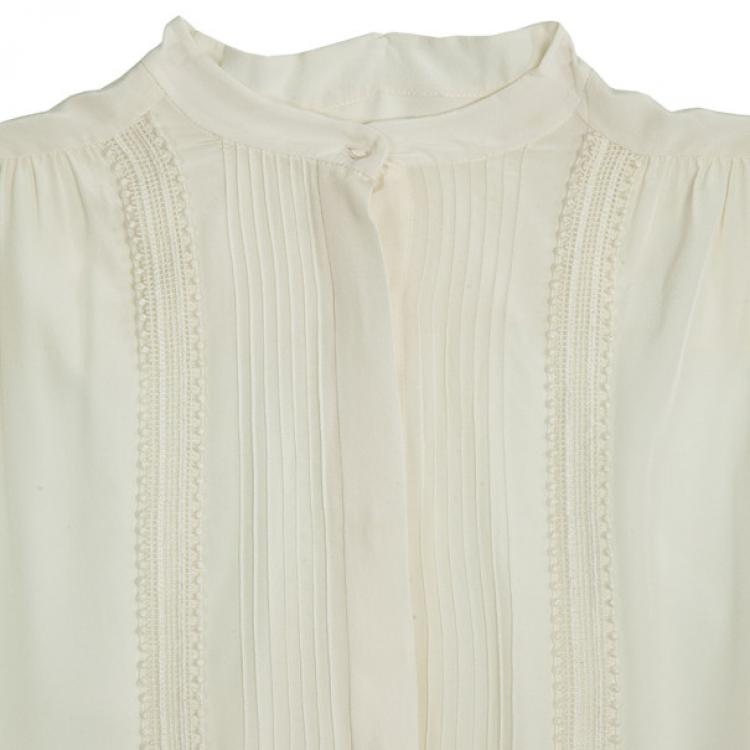 Pre Owned Chloe Long Sleeve Yoke Top M