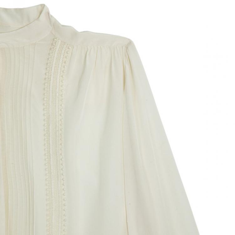 Pre Owned Chloe Long Sleeve Yoke Top M