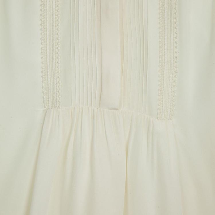 Pre Owned Chloe Long Sleeve Yoke Top M