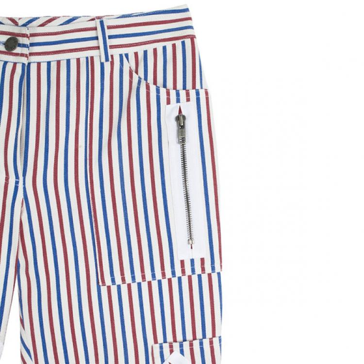 Pre Owned Chloe Striped Zipper Pants S