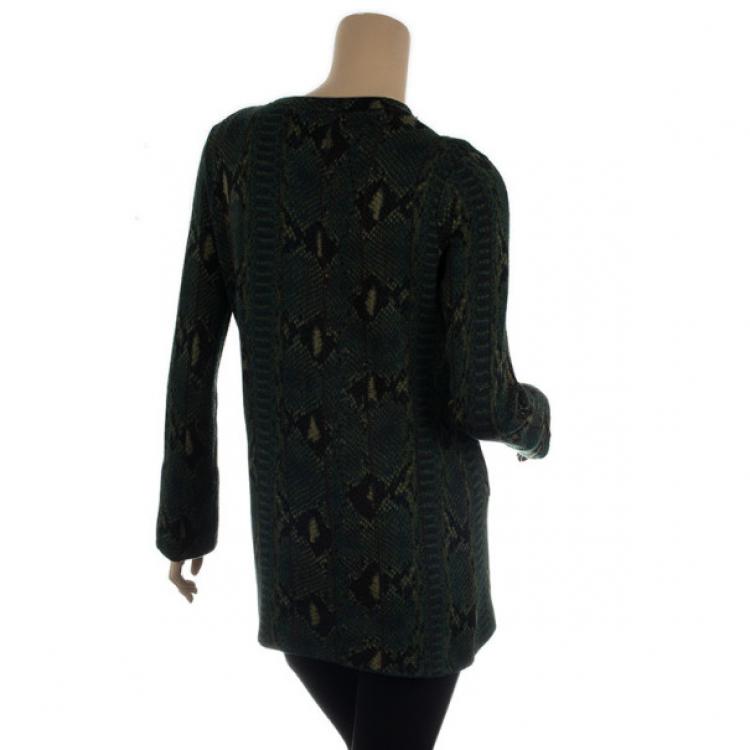 Pre Owned Chloe Snake Print Knit Sweater S