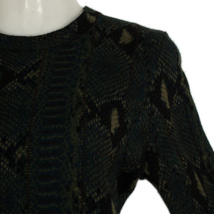 Pre Owned Chloe Snake Print Knit Sweater S