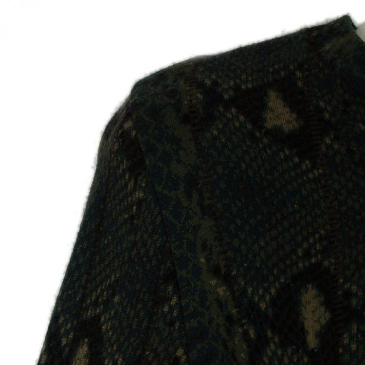 Pre Owned Chloe Snake Print Knit Sweater S