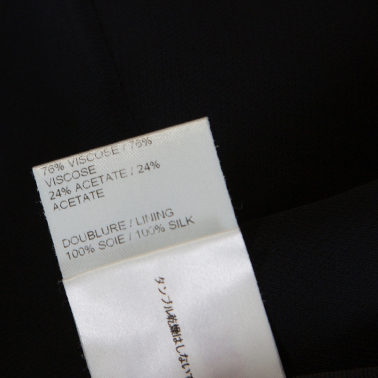 Pre Owned Chloe Black Crepe Waist Band Detail Wide Leg Pants M