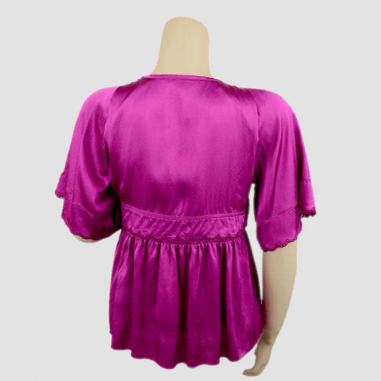 Pre Owned See by Chloe Pink Silk Blouse Size M
