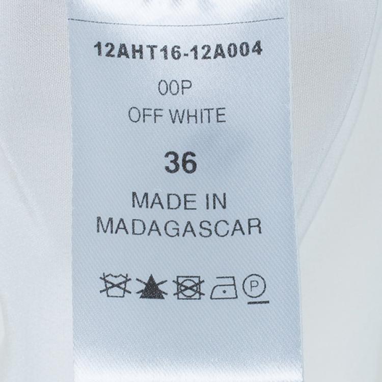 Pre Owned Chloe Off-White Silk Paneled Front Shirt S