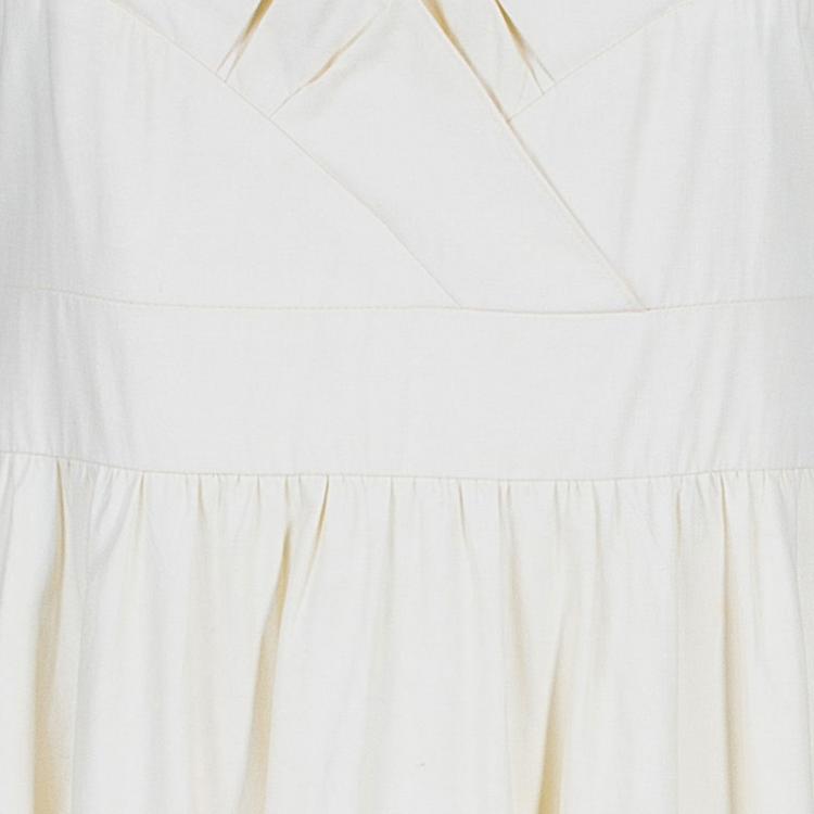 Pre Owned Chloe Off-white Sleeveless Midi Dress M
