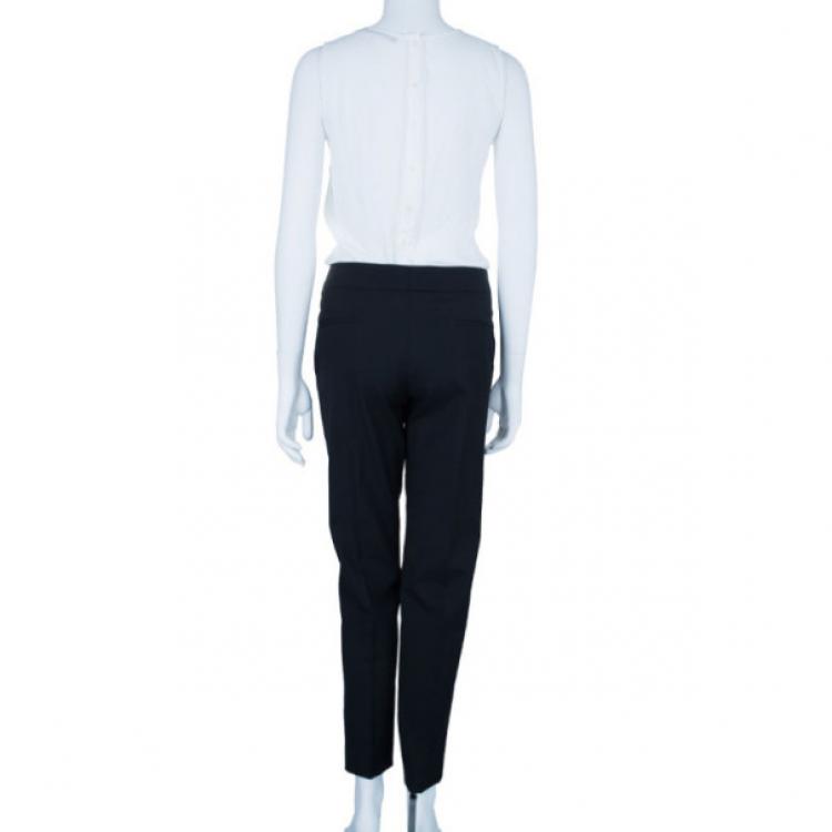Pre Owned Chloe Black Cady Formal Trousers L