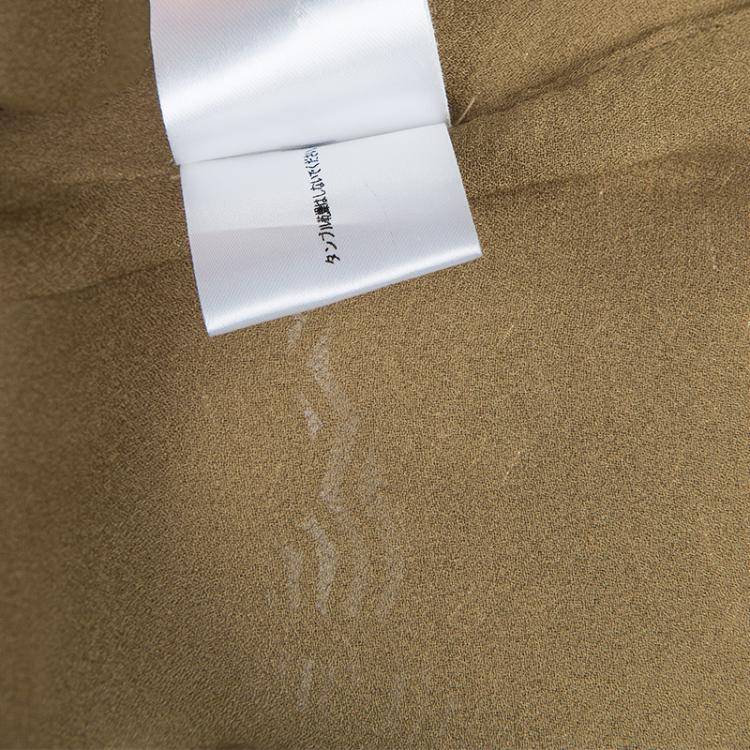 Pre Owned Chloe Gold All Over Beaded Long Sleeve Blouse L