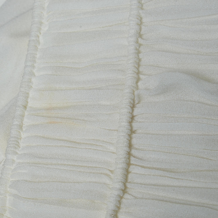 Pre Owned Chloé White Fine Sheer Crepe Gathered Detail Harem Pants S