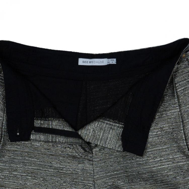 Pre Owned See by Chloe Metallic Shorts S