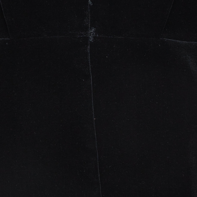 مملوكة مسبقًا Chloe Black Velvet V-Neck Flared Blazer M