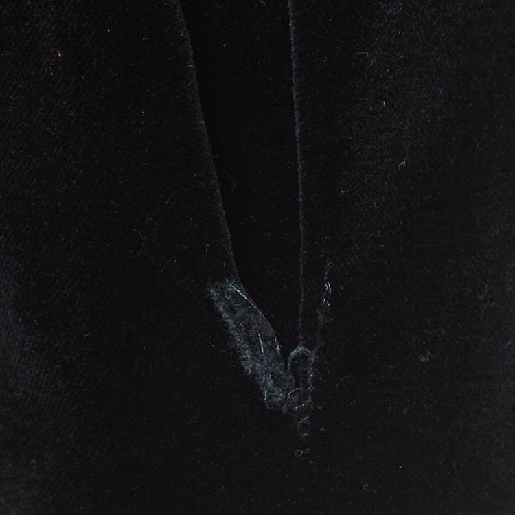 مملوكة مسبقًا Chloe Black Velvet V-Neck Flared Blazer M