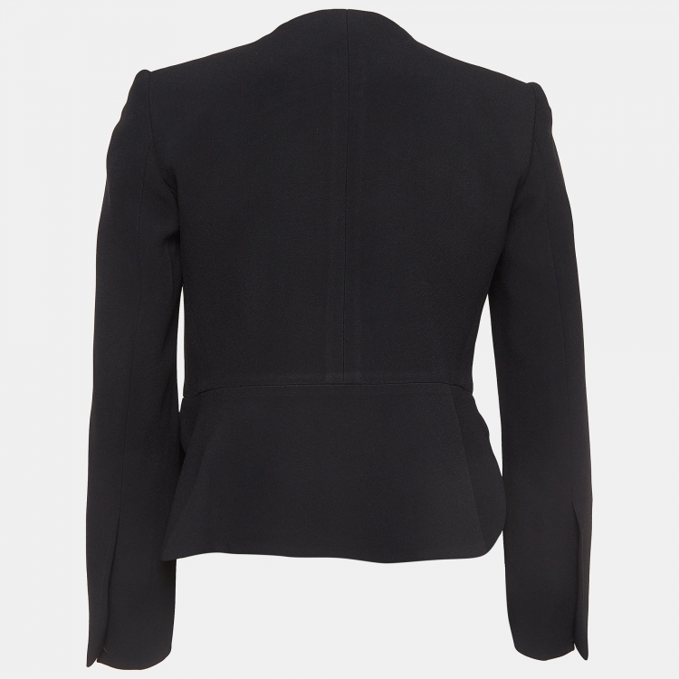Pre Owned Chloe Black Crepe Open Front Blazer S