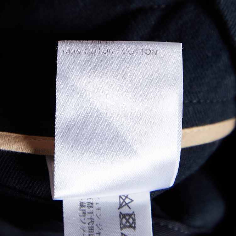 Pre Owned Chloe Anthracite Blue Linen Blend Loose Pants S
