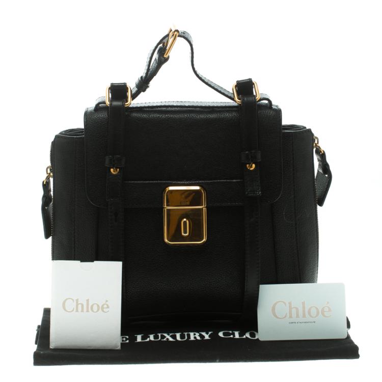Pre Owned Chloe Black Leather Crossbody Bag