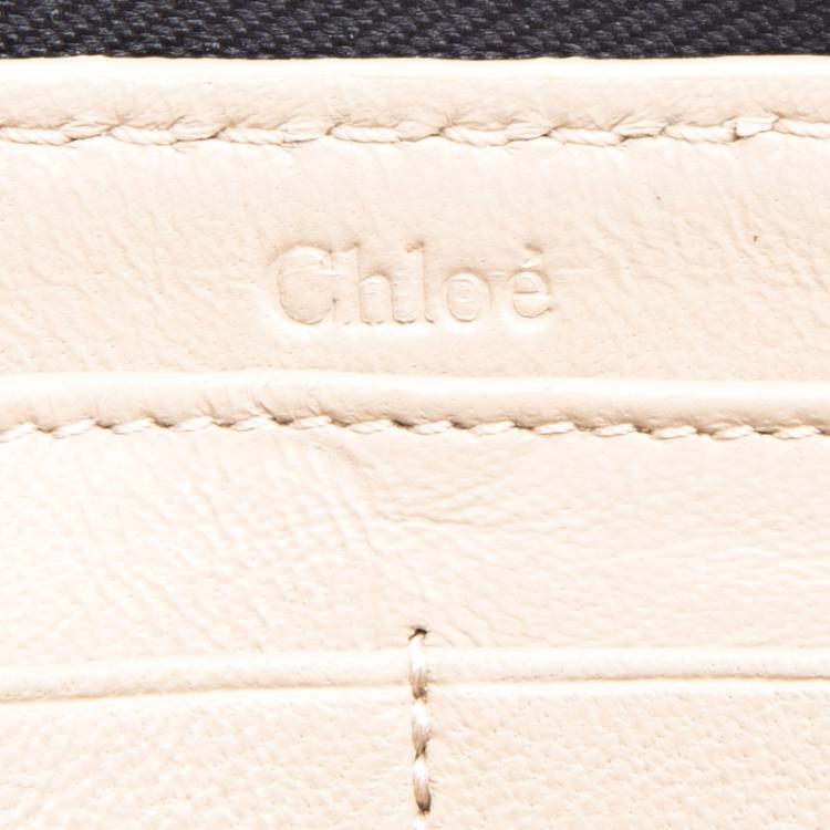 Pre Owned Chloe Black Leather Marcie Zip Around Wallet