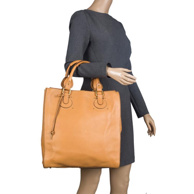 Pre Owned Chloe Tan Leather Pure Paddington Tote