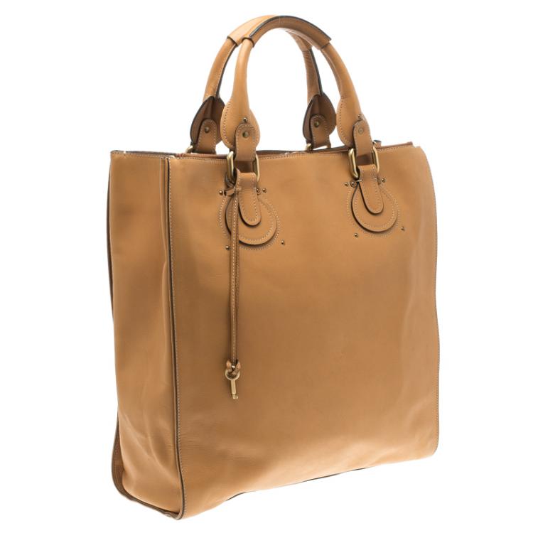 Pre Owned Chloe Tan Leather Pure Paddington Tote