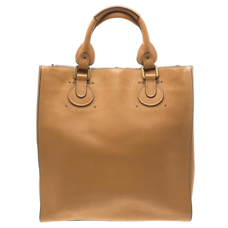 Pre Owned Chloe Tan Leather Pure Paddington Tote