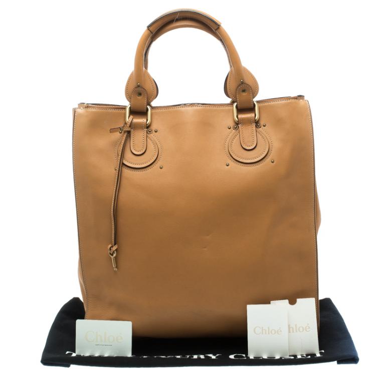 Pre Owned Chloe Tan Leather Pure Paddington Tote