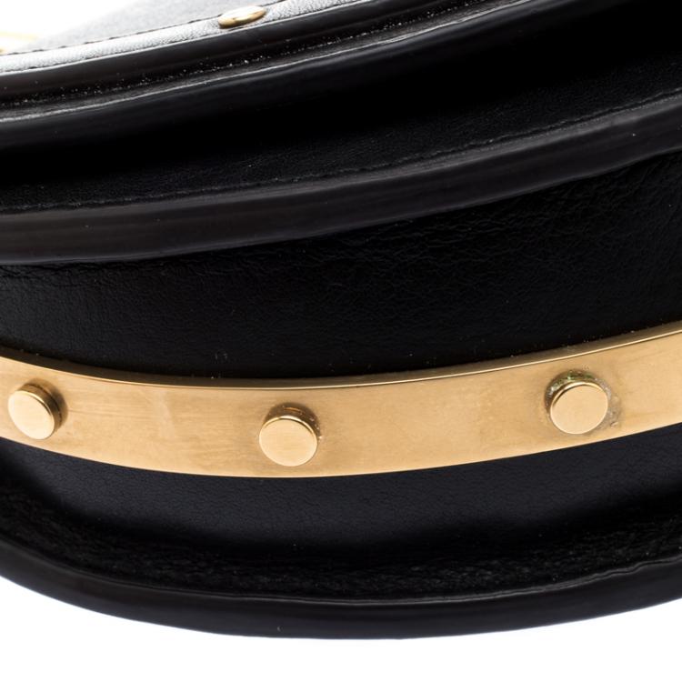 Pre Owned Chloe Black Leather Small Nile Minaudière Crossbody Bag