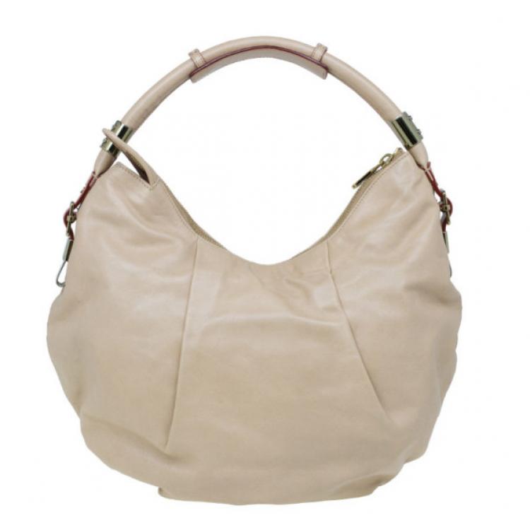 Pre Owned Chloe Gold Leather Large Ethel Hobo