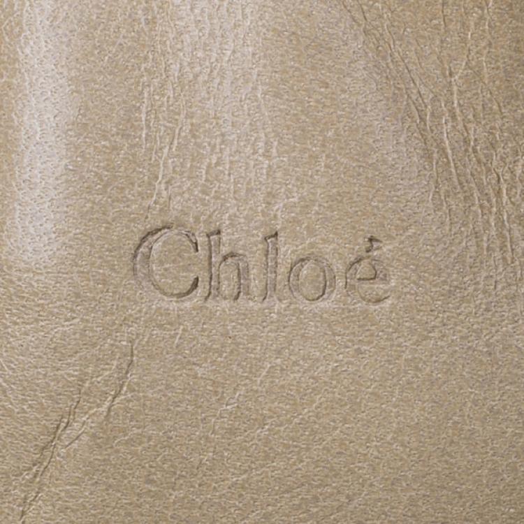 Pre Owned Chloe Gold Leather Large Ethel Hobo