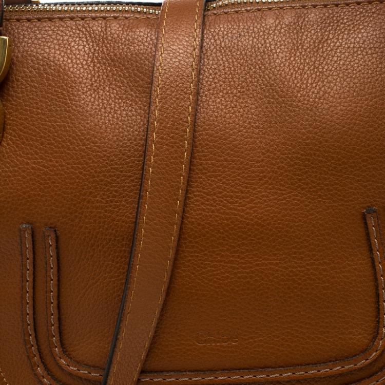 مملوكة مسبقًا Chloe Cognac Leather Medium Marcie Satchel