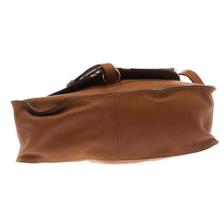 مملوكة مسبقًا Chloe Cognac Leather Medium Marcie Satchel
