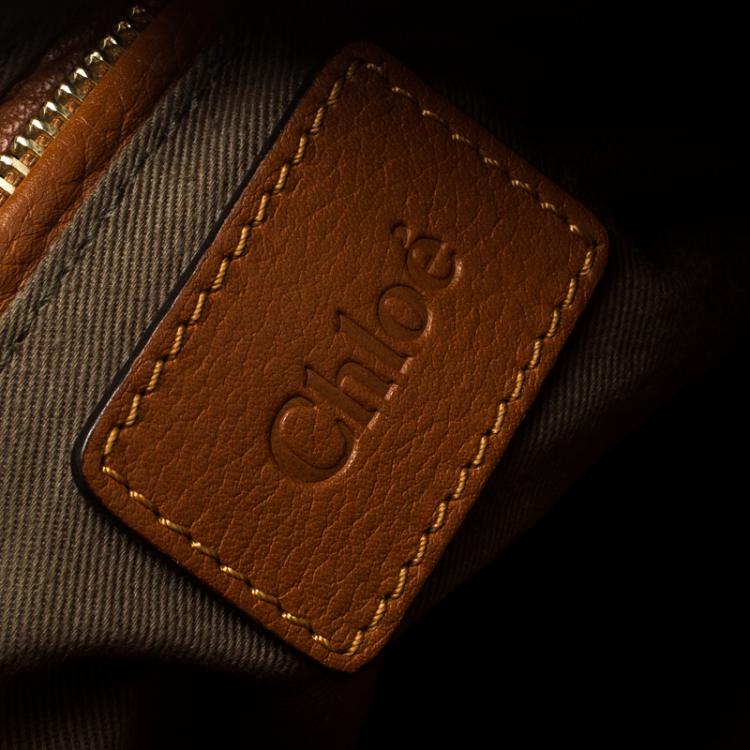 مملوكة مسبقًا Chloe Cognac Leather Medium Marcie Satchel