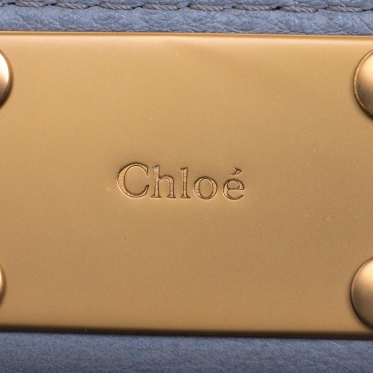 Pre Owned Chloe Light Blue Leather Medium Paddington Satchel
