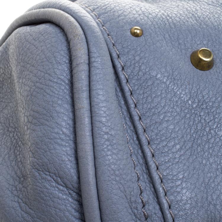 Pre Owned Chloe Light Blue Leather Medium Paddington Satchel